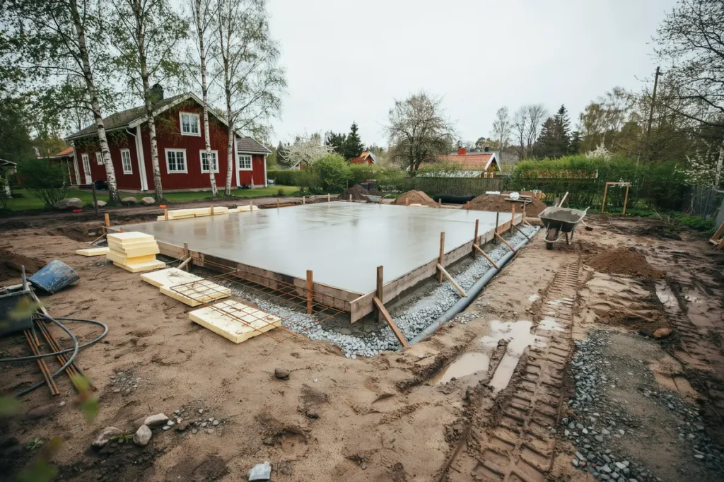 gjuta husgrund till garage eller attefallshus markarbete isolering och vanliga misstag att undvika